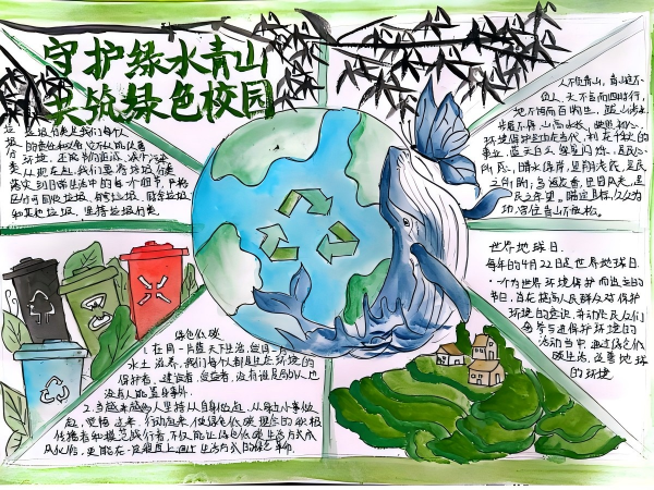 “守护绿水青山·共筑生态校园”手抄报优秀作品_07.png